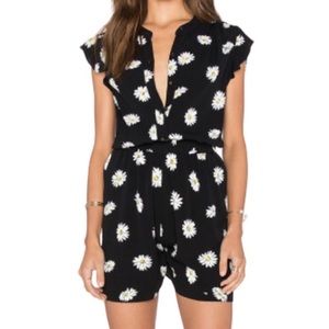 Kate Spade Black Daisy Print Romper